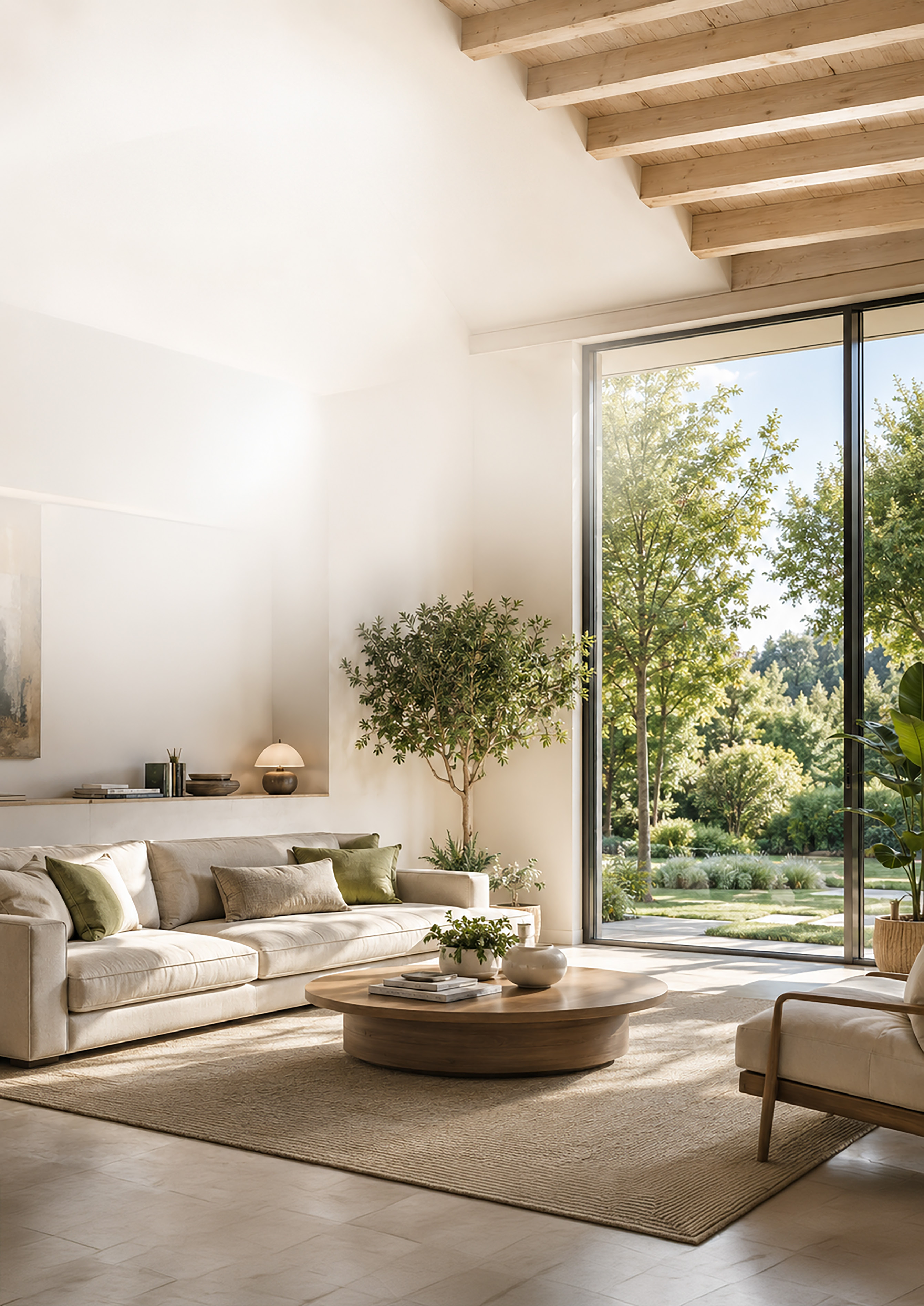 Interno con vista sulla natura